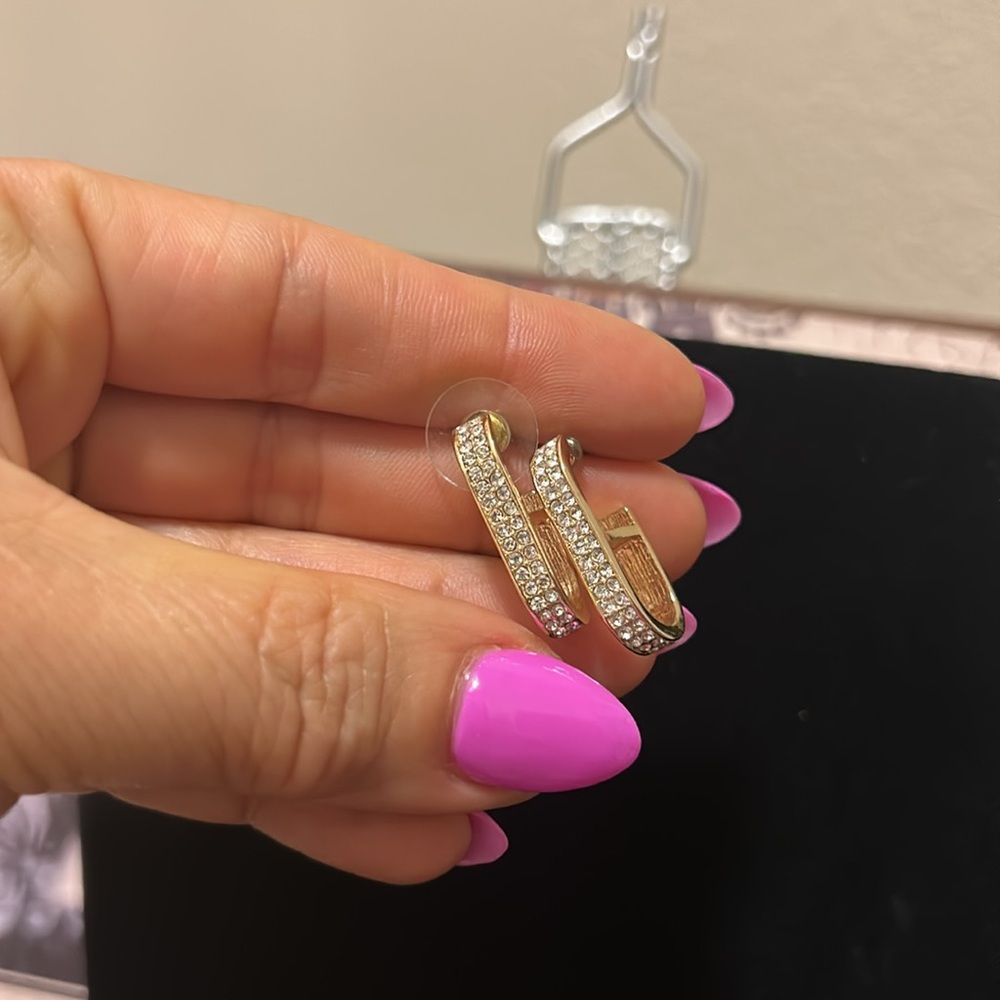 Parkland Elegant Gold and Gold  Hoop Earrings